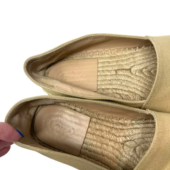 Kenzo Beige Classic Tiger Embroidered‎ Espadrilles Beige Tan Size 38 / US 6.5 - Picture 10 of 11